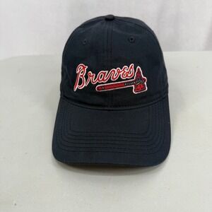 Atlanta Braves Hat MLB Navy Blue Adjustable Home Depot Pennington BDA Cap Mens